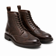 Shooz™ Heritage Wingtip Boots — Vintage Brown