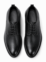 Shooz™ Noir Derby – Textured Black Edition