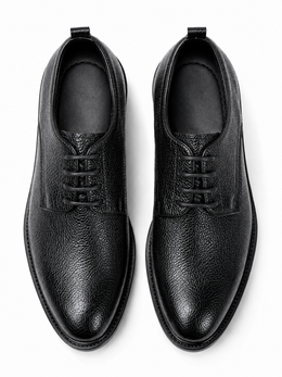Shooz™ Noir Derby – Textured Black Edition