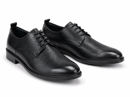 Shooz™ Noir Derby – Textured Black Edition